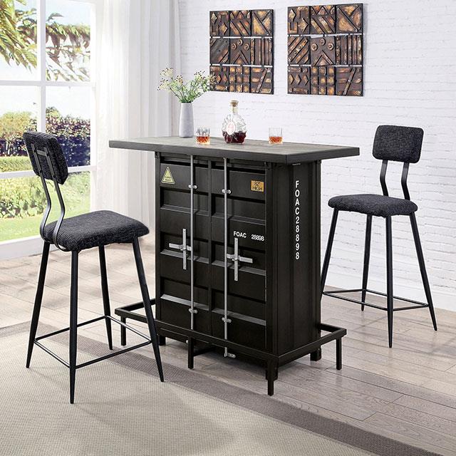  Furniture of America Dicarda CM3789BK-BT Bar Ht. Table IMAGE 1