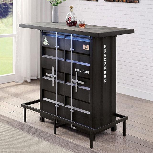  Furniture of America Dicarda CM3789BK-BT Bar Ht. Table IMAGE 3