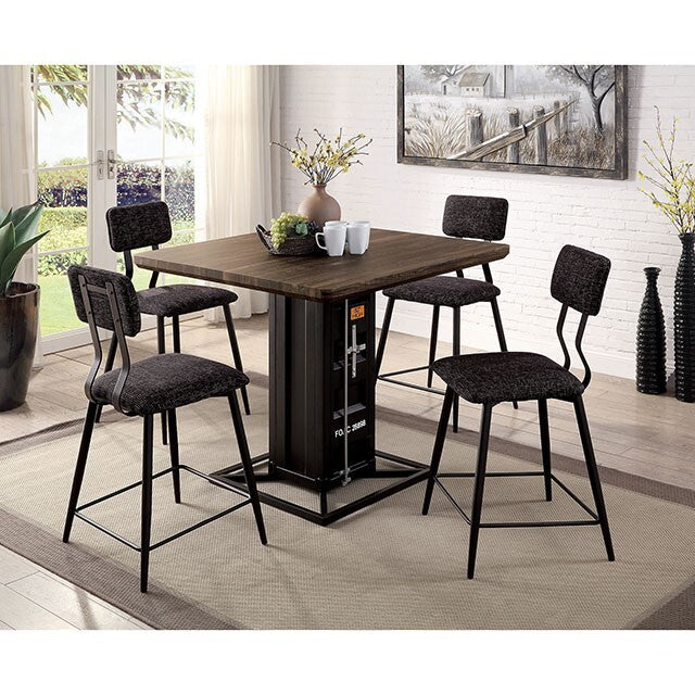  Furniture of America Dicarda CM3789BK-PT-TABLE Counter Ht. Table IMAGE 2