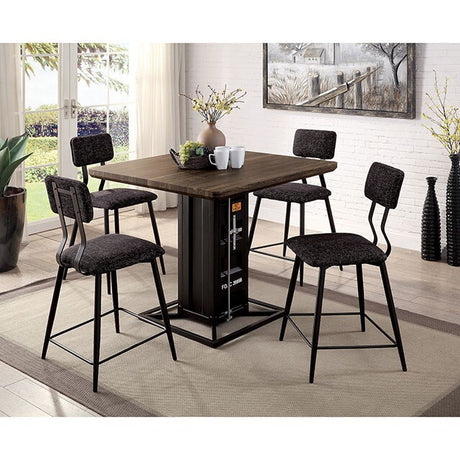  Furniture of America Dicarda CM3789BK-PT-TABLE Counter Ht. Table IMAGE 2