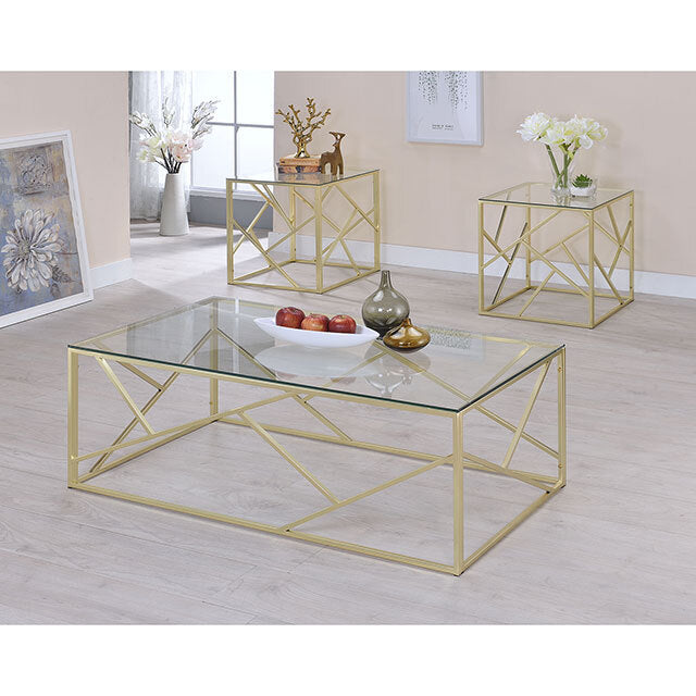  Furniture of America Pamplona Occasional Table Set CM4017CPN-3PK IMAGE 1