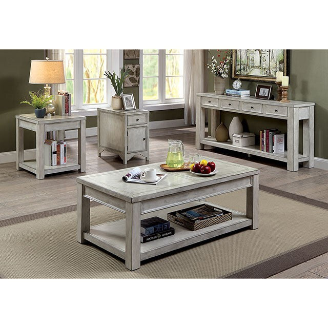  Furniture of America Meadow End Table CM4327WH-E IMAGE 2