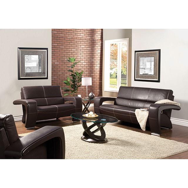 Furniture of America Atwood CM4401C Oval Coffee Table IMAGE 2