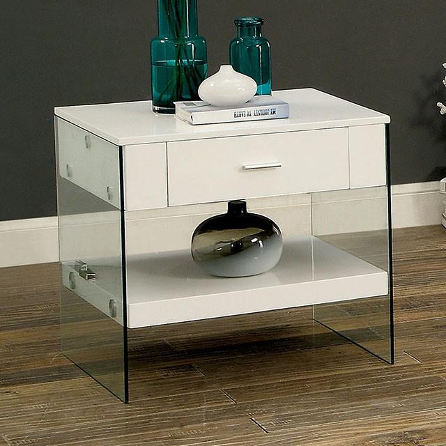  Furniture of America Raya CM4451WH-E End Table IMAGE 2