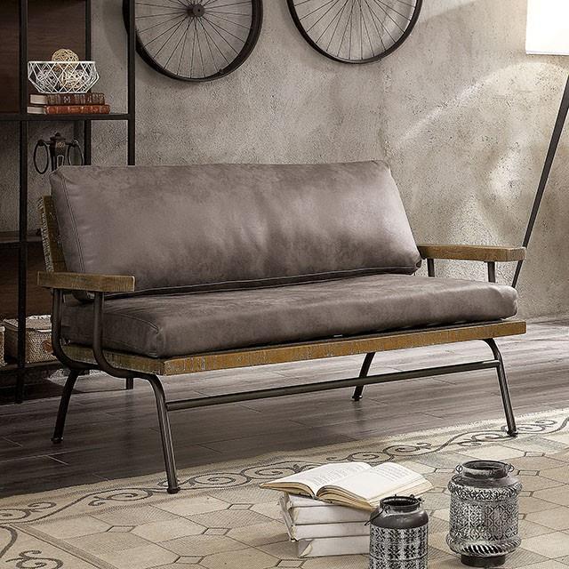  Furniture of America Santiago CM6077BR-LV Love Seat IMAGE 1