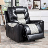  Furniture of America Leipzig Power Leatherette Recliner CM6080-CH-PM IMAGE 1