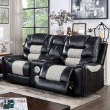 Furniture of America Leipzig Power Reclining Leatherette Loveseat CM6080-LV-PM IMAGE 1