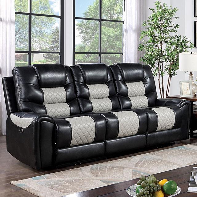  Furniture of America Leipzig Power Reclining Leatherette Sofa CM6080-SF-PM IMAGE 1