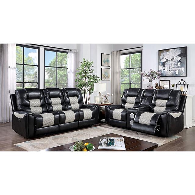  Furniture of America Leipzig Power Reclining Leatherette Sofa CM6080-SF-PM IMAGE 2