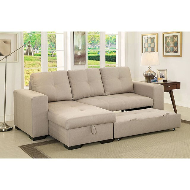  Furniture of America Denton Fabric Sectional CM6149IV-SET-VN IMAGE 2