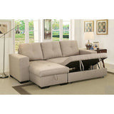  Furniture of America Denton Fabric Sectional CM6149IV-SET-VN IMAGE 3