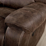  Furniture of America Kennedy Reclining Leather Look Sofa CM6216-SF IMAGE 3
