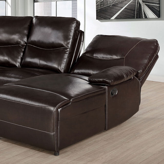  Furniture of America Alayna Power Reclining Leather Look Sectional CM6229DK-SECT IMAGE 3