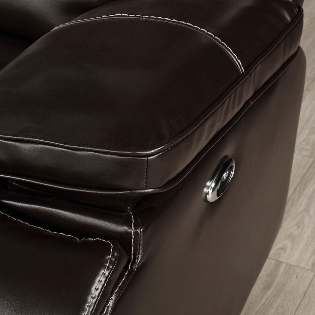  Furniture of America Alayna Power Reclining Leather Look Sectional CM6229DK-SECT IMAGE 5