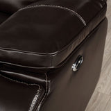  Furniture of America Alayna Power Reclining Leather Look Sectional CM6229DK-SECT IMAGE 5