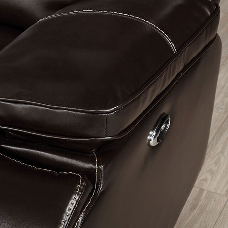  Furniture of America Alayna Power Reclining Leather Look Sectional CM6229DK-SECT IMAGE 5