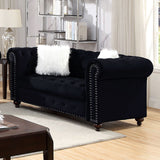  Furniture of America Giacomo Stationary Fabric Loveseat CM6240BK-LV-PK IMAGE 1