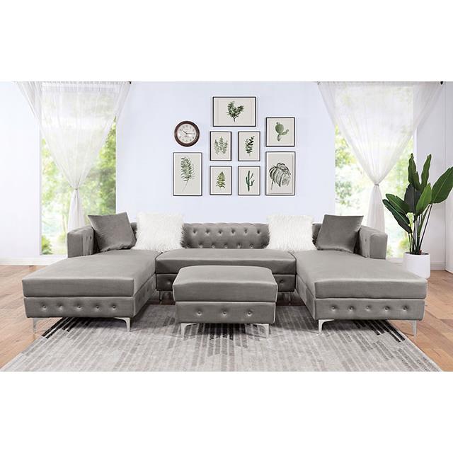  Furniture of America Ciabattoni CM6256GY-OT Ottoman IMAGE 2