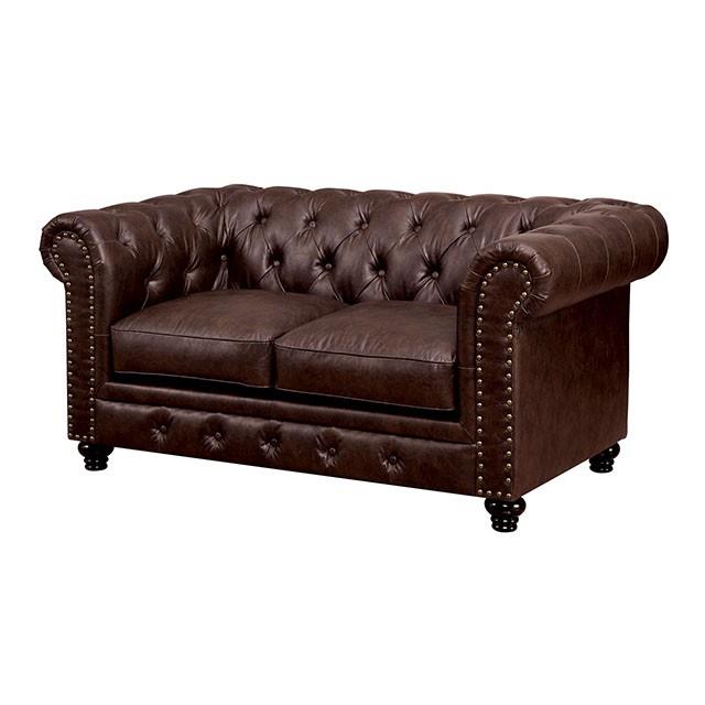  Furniture of America Stanford CM6269BR-LV-VN Love Seat IMAGE 3