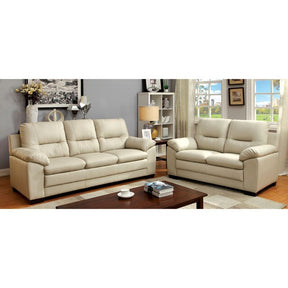  Furniture of America Parma Stationary Leather Look Loveseat CM6324IV-LV IMAGE 1