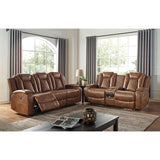  Furniture of America Alexia Power Reclining Leather Look Loveseat CM6346-LV IMAGE 2