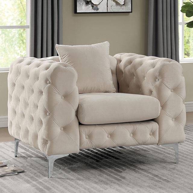  Furniture of America Sapphira CM6498BG-CH-PK Chair IMAGE 1