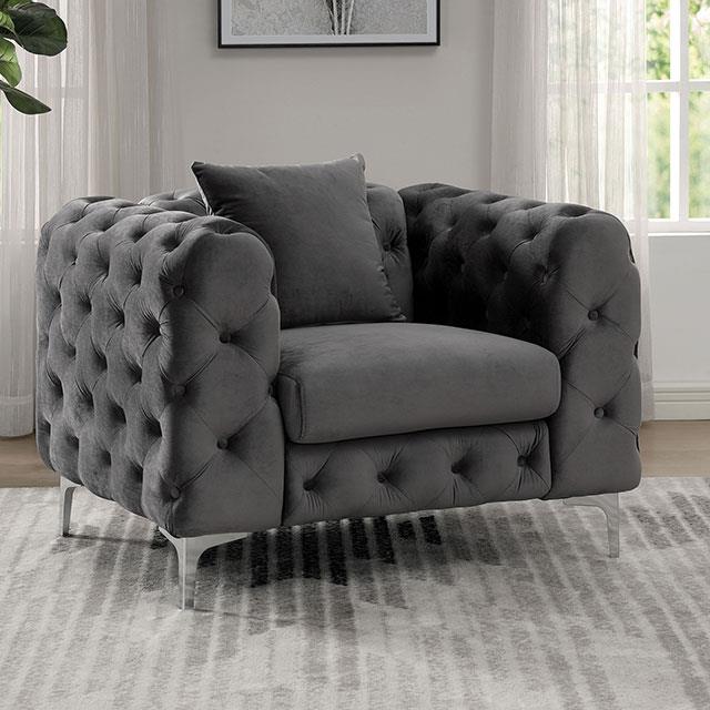  Furniture of America Sapphira CM6498DG-CH-PK Chair IMAGE 1