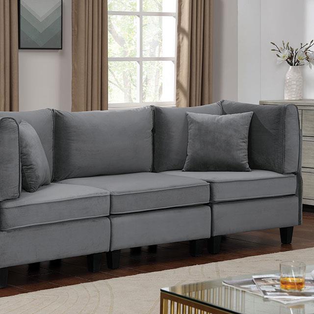  Furniture of America Sandrine Stationary Fabric Sofa CM6499-SF IMAGE 1