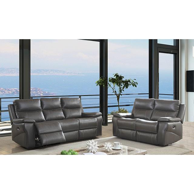  Furniture of America Lila CM6540-LV-PM Power-Assist Love Seat IMAGE 1
