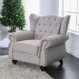  Furniture of America Ewloe Stationary Fabric Chair CM6572GY-CH IMAGE 1