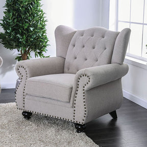  Furniture of America Ewloe Stationary Fabric Chair CM6572GY-CH IMAGE 1