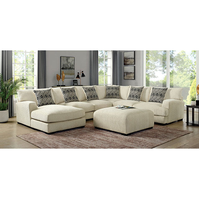  Furniture of America Kaylee Fabric Sectional CM6587BG-SECT+OT IMAGE 2