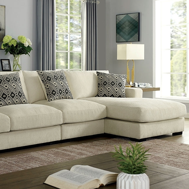  Furniture of America Kaylee Fabric Sectional CM6587BG-SECT-LL-R IMAGE 1