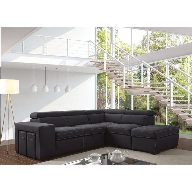  Furniture of America Athene Fabric Sectional CM6603-SECT IMAGE 1