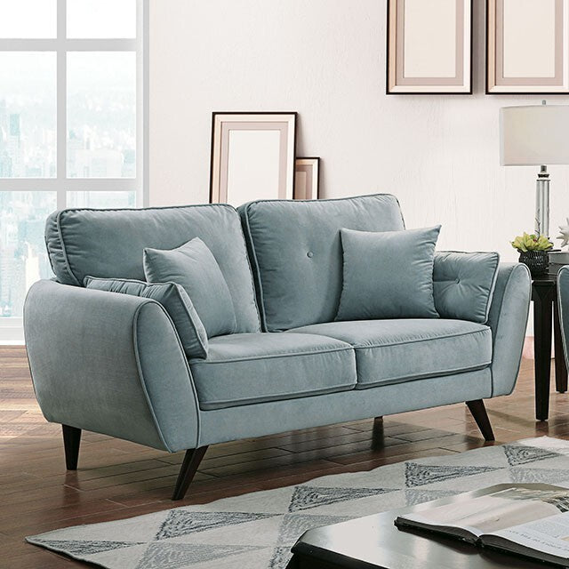  Furniture of America Phillipa Stationary Fabric Loveseat CM6610-LV IMAGE 1