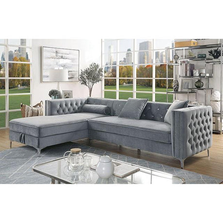  Furniture of America Amie CM6652GY-SECT Sectional IMAGE 2