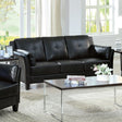  Furniture of America Pierre Stationary Leather Look Sofa CM6717BK-SF-PK IMAGE 1
