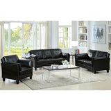  Furniture of America Pierre Stationary Leather Look Sofa CM6717BK-SF-PK IMAGE 4
