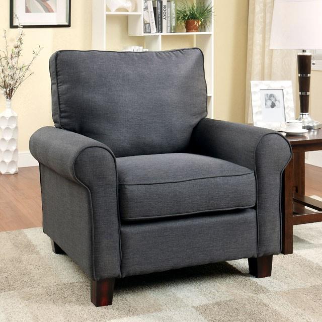  Furniture of America Hensel CM6760GY-CH Chair IMAGE 3