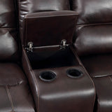  Furniture of America Glasgow Reclining Leather Sectional CM6822BR-TSP-SECT IMAGE 2