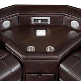  Furniture of America Glasgow Reclining Leather Sectional CM6822BR-TSP-SECT IMAGE 3