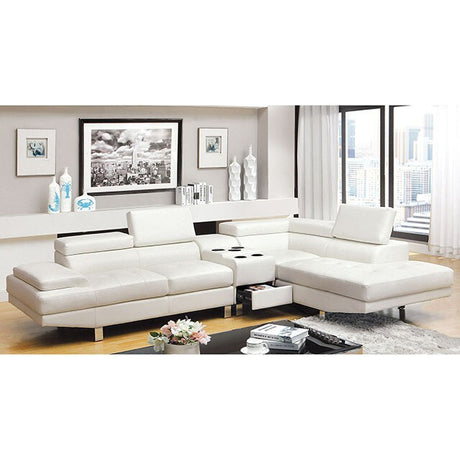  Furniture of America Kemina CM6833WH-SET Sectional IMAGE 2
