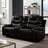  Furniture of America Marley CM6894BR-LV Power Love Seat IMAGE 1
