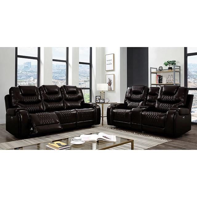  Furniture of America Marley CM6894BR-LV Power Love Seat IMAGE 2