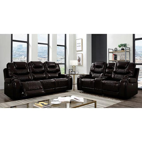  Furniture of America Marley CM6894BR-LV Power Love Seat IMAGE 2