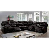 Furniture of America Mariah Power Reclining Leather Look Sectional CM6895BR-SECT IMAGE 2