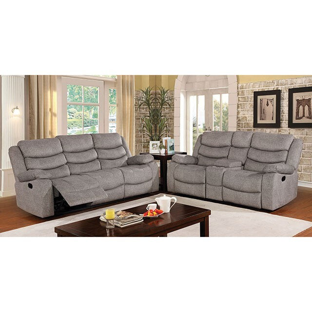  Furniture of America Castleford Reclining Fabric Sofa CM6940-SF IMAGE 2