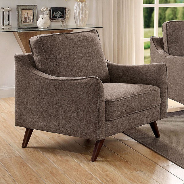  Furniture of America Maxime Stationary Fabric Chair CM6971BR-CH IMAGE 1