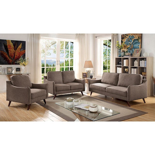  Furniture of America Maxime Stationary Fabric Chair CM6971BR-CH IMAGE 2