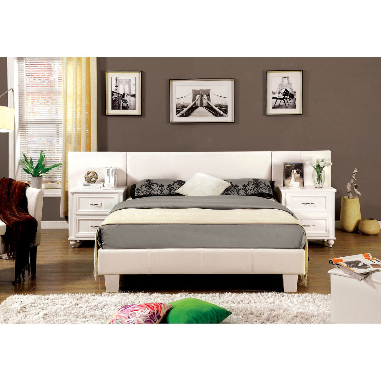  Furniture of America Winn Park CM7008WH-PL Night Stand Pier IMAGE 3